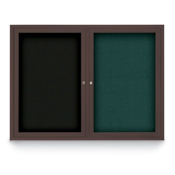 United Visual Products Corkboard, Buff/ Brnze, 24" x 36" UV402-BRONZE-BUFF - main